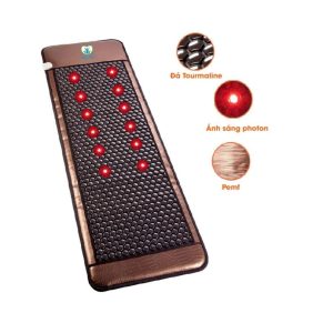 Thảm đá nóng Hàn Quốc 12 đèn Photon hồng ngoại xa sưởi ấm, PEMF hiệu KENSONIC KS-IMAT 202 kích thước 60190cm.