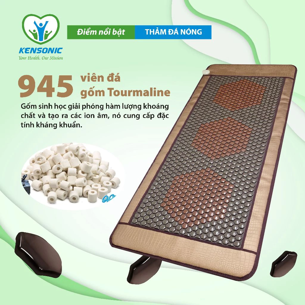 Thảm đá nóng, Thảm đá nhiệt Hàn Quốc giảm đau lưng xương khớp mất ngủ kích thước 80*190cm Kensonic KS-Imat 105.