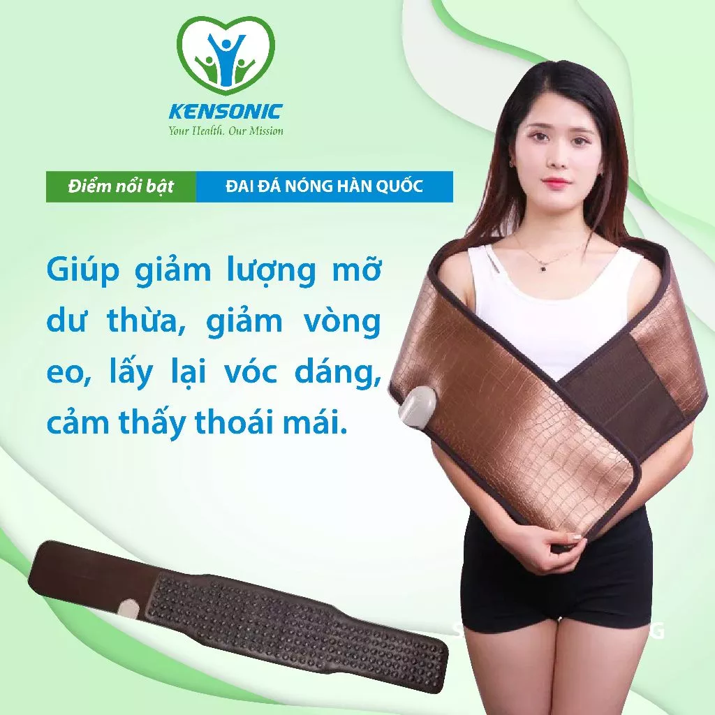 Đai đá nóng giảm đau lưng xương khớp.